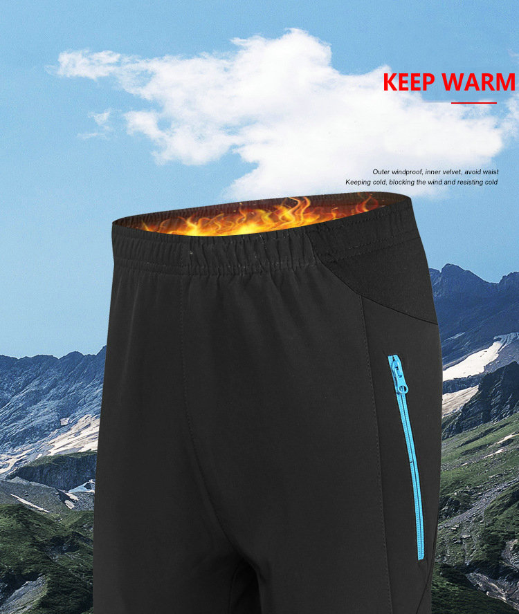 Factory Men's Thermal Windproof Cycling Pants Fleece Lined Outdoor Warm Bike Pants Winter Cold Weather Warm Casual Pants