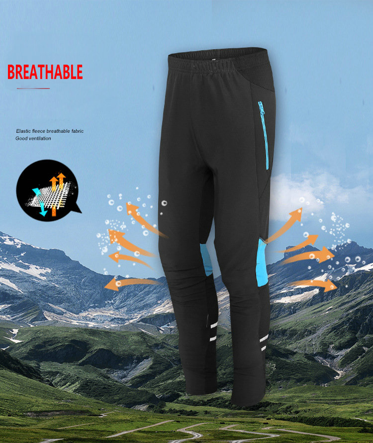 Factory Men's Thermal Windproof Cycling Pants Fleece Lined Outdoor Warm Bike Pants Winter Cold Weather Warm Casual Pants