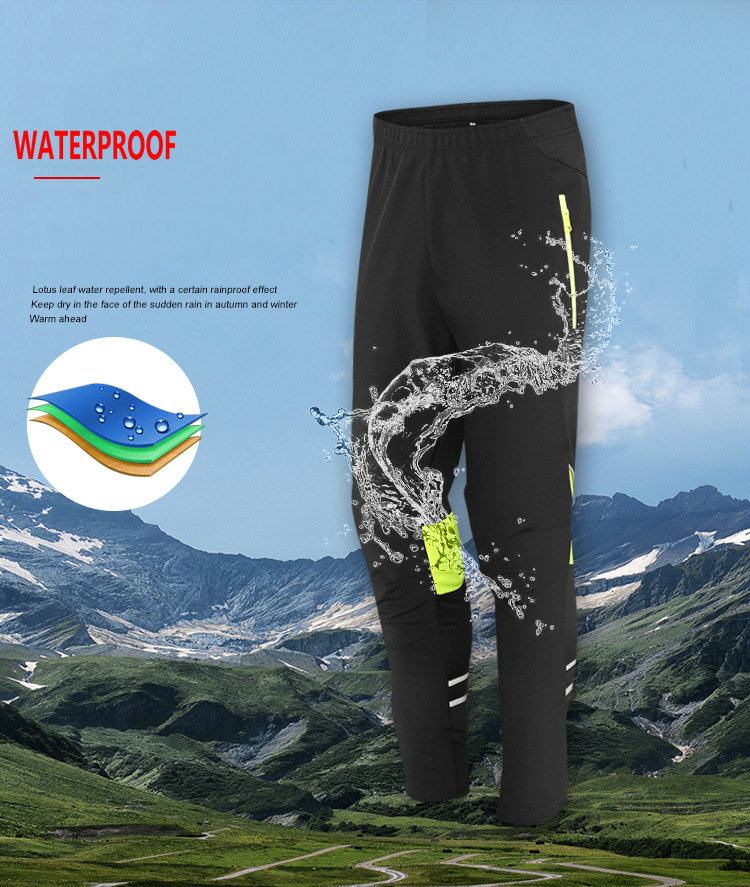 Factory Men's Thermal Windproof Cycling Pants Fleece Lined Outdoor Warm Bike Pants Winter Cold Weather Warm Casual Pants