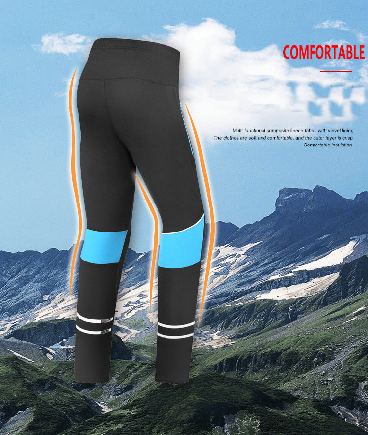 Factory Men's Thermal Windproof Cycling Pants Fleece Lined Outdoor Warm Bike Pants Winter Cold Weather Warm Casual Pants