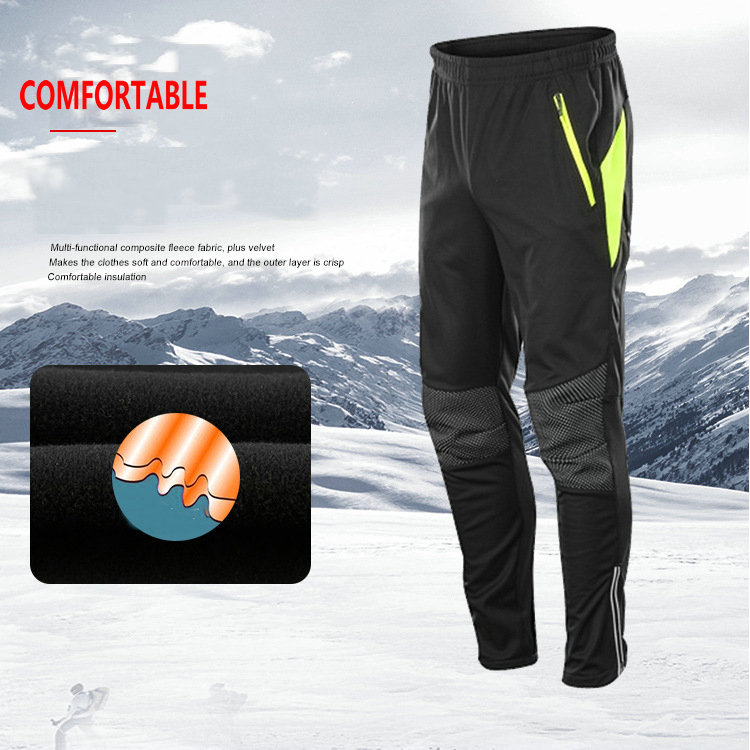Factory Wholesale Hot Selling Mens Winter Warm Windproof Cycling Pants Outdoor Hiking Pants Customize Waterproof Bike Pants