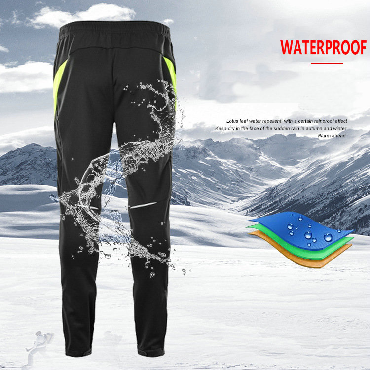 Factory Wholesale Hot Selling Mens Winter Warm Windproof Cycling Pants Outdoor Hiking Pants Customize Waterproof Bike Pants