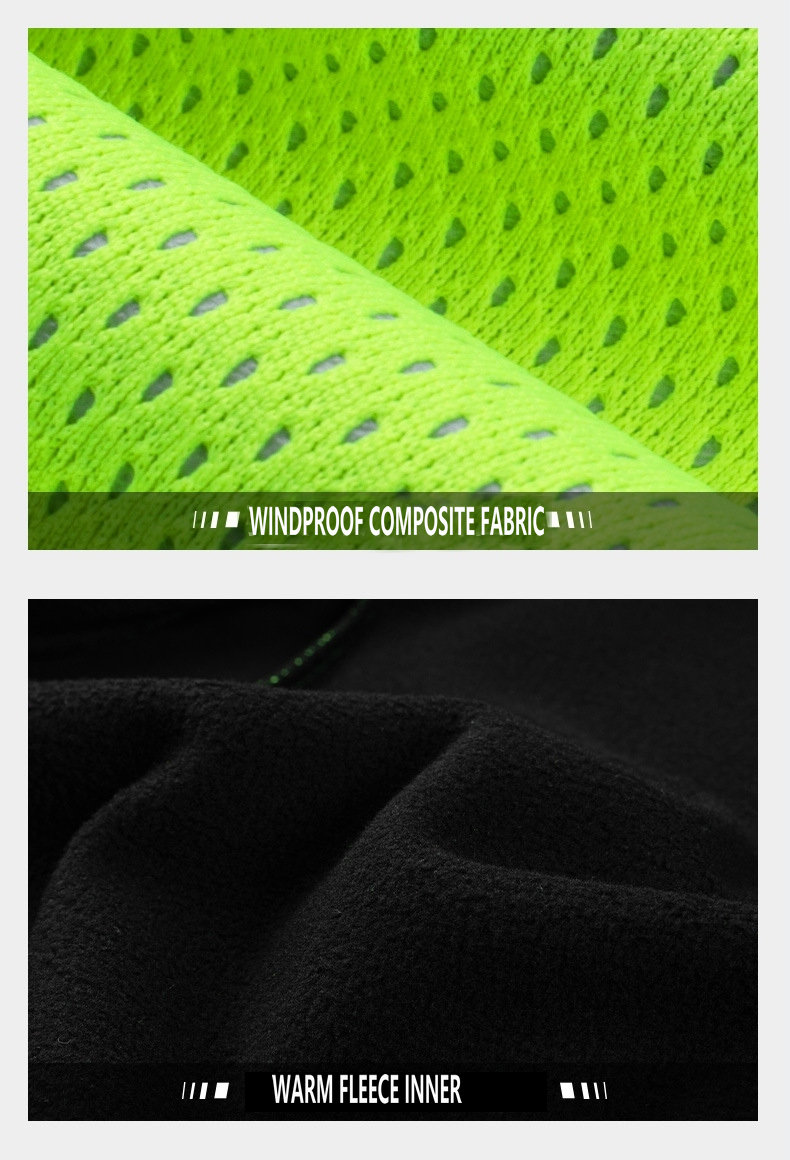 Factory Custom Winter Thermal Fleece Cycling Jacket Men Windproof Warm Cycle Wear Breathable Waterproof Bike Jacket Windbreaker