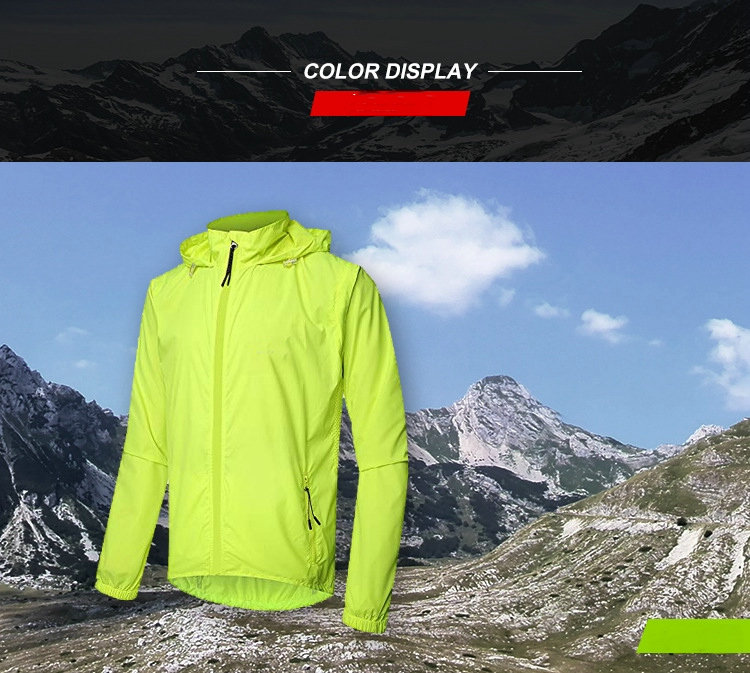custom men sun uv protection UPF 50+ waterproof cycling jacket removable sleeves rainproof bike jacket outdoor windproof jacket