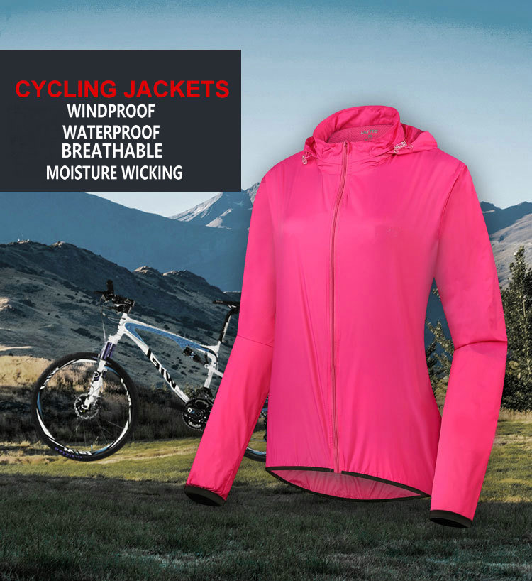 Factory outdoor Rainproof women cycling raincoat waterproof bike jacket perspiration windproof women cycling jacket