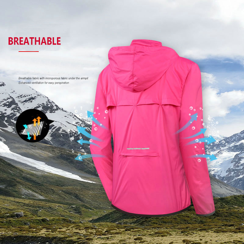 Factory outdoor Rainproof women cycling raincoat waterproof bike jacket perspiration windproof women cycling jacket