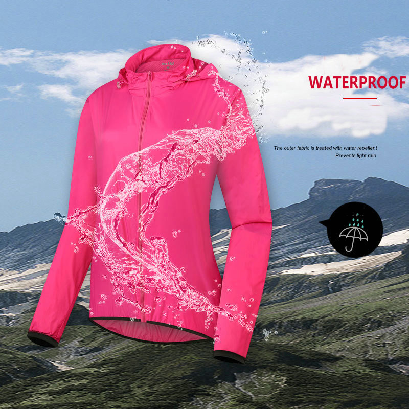 Factory outdoor Rainproof women cycling raincoat waterproof bike jacket perspiration windproof women cycling jacket