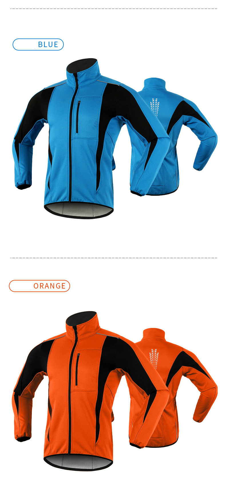 Factory Custom OEM Winter Windpoof Cycling Jacket Inner Fleece Warm UP Thermal Softshell Bike Jacket Waterproof OEM Bike Jacket