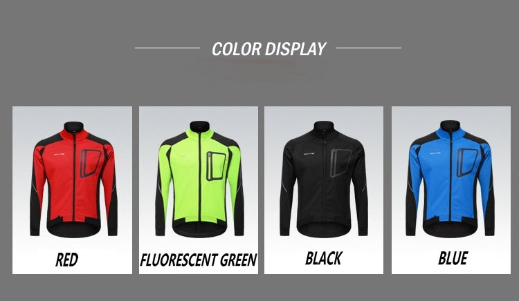 Factory wholesale OEM winter fleece warm men's cycling jacket OEM bike jacket customize windproof MTB mountain bike jacket