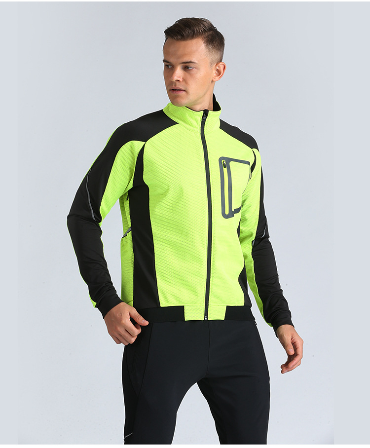 Factory wholesale OEM winter fleece warm men's cycling jacket OEM bike jacket customize windproof MTB mountain bike jacket