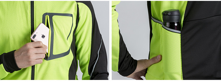 Factory wholesale OEM winter fleece warm men's cycling jacket OEM bike jacket customize windproof MTB mountain bike jacket