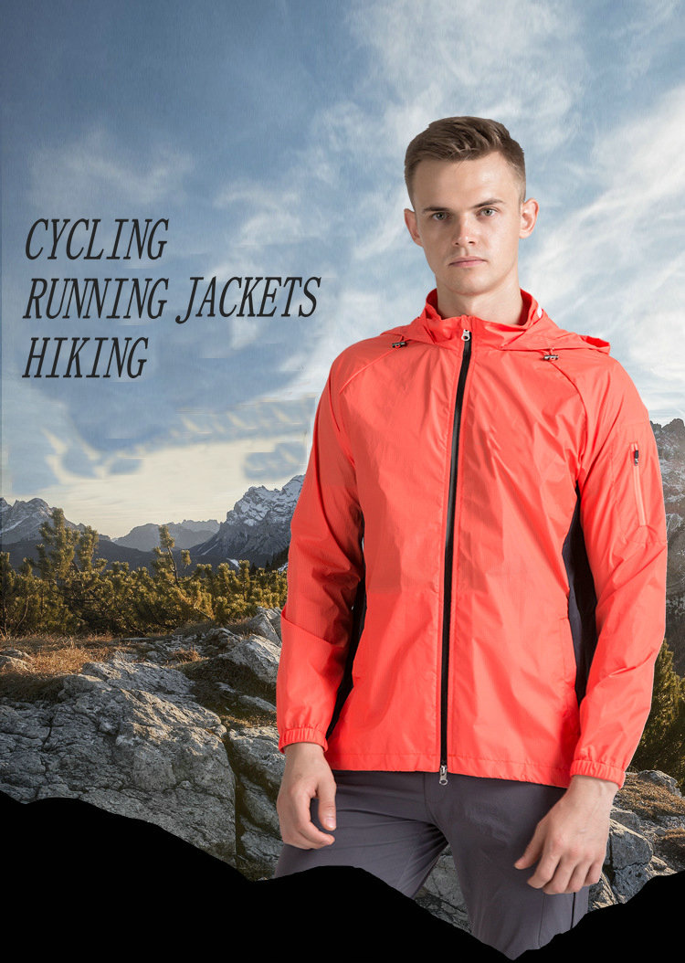 Factory Wholesale waterproof men cycling jacket customize Windbreaker outdoor hiking Jacket windproof windbreaker jacket
