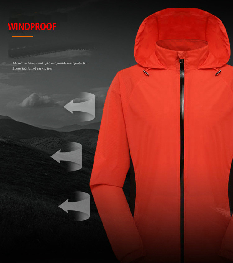 Factory Wholesale waterproof men cycling jacket customize Windbreaker outdoor hiking Jacket windproof windbreaker jacket