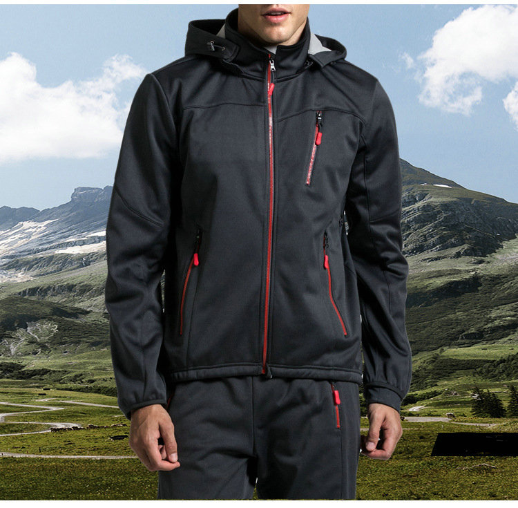 Factory Wholesale Winter Windpoof Mens Cycling Jacket Warm Thermal Waterproof Cycling Jacket Custom Hooded Fleece Bike Jacket