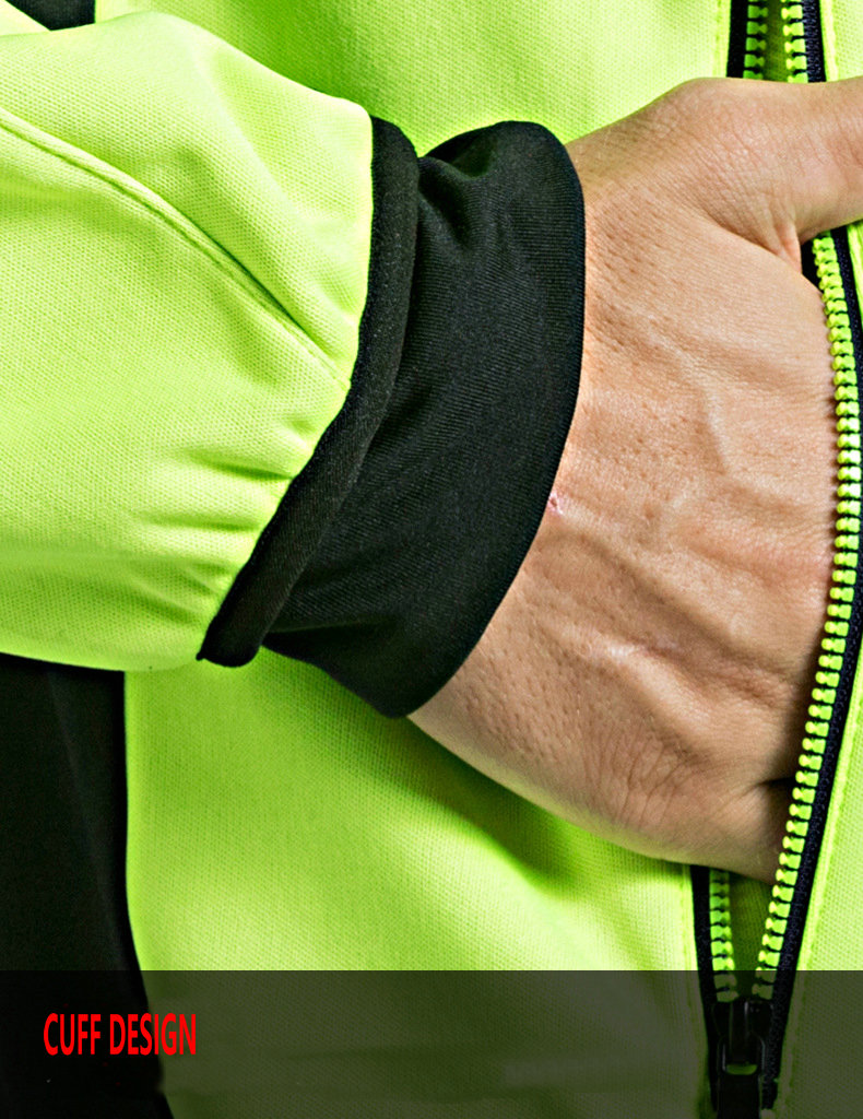 Factory Wholesale Winter Windpoof Mens Cycling Jacket Warm Thermal Waterproof Cycling Jacket Custom Hooded Fleece Bike Jacket