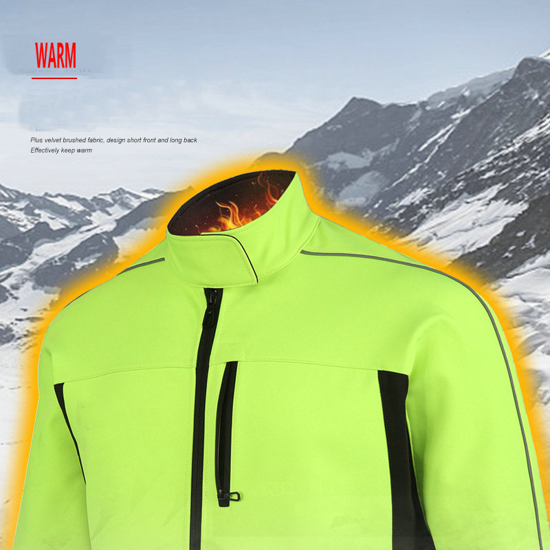 Factory waterproof winter men's cycling jersey fleece warm cold weather windproof cycling jacket customize winter bike jacket