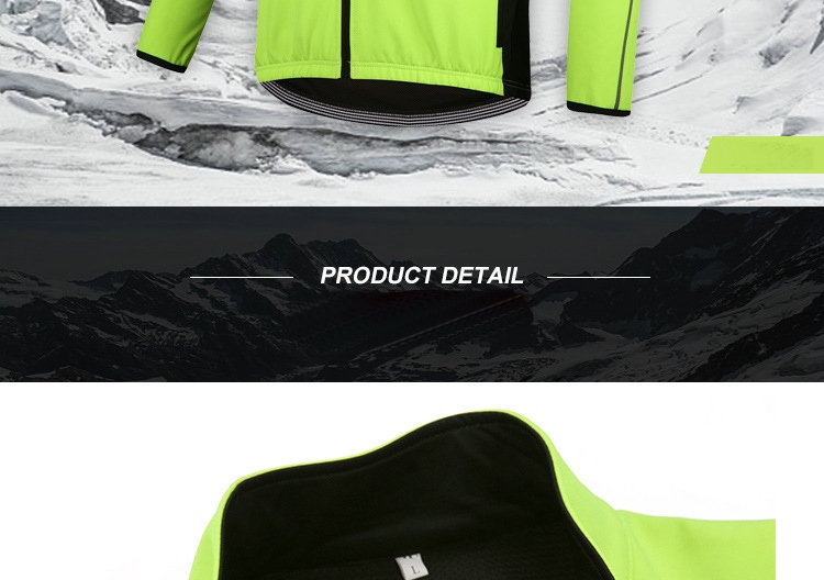 Factory waterproof winter men's cycling jersey fleece warm cold weather windproof cycling jacket customize winter bike jacket