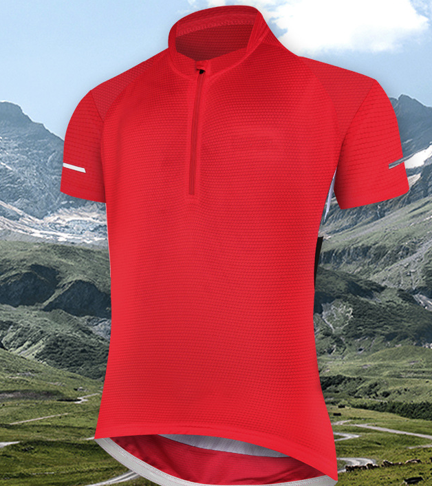 Factory wholesale men cycling jersey with short sleeves moisture wicking breathable quick dry cycling T shirt Custom Bike Shirt