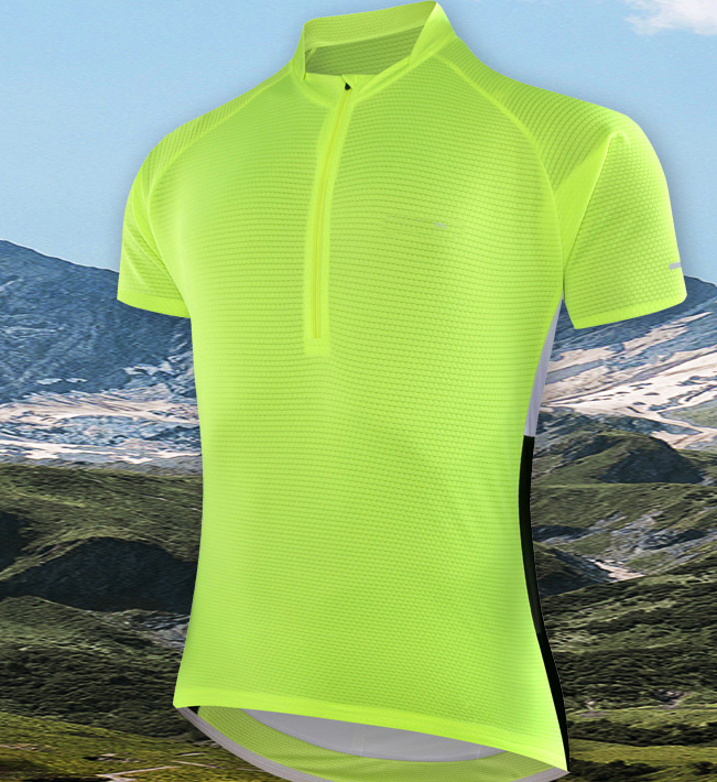Factory wholesale men cycling jersey with short sleeves moisture wicking breathable quick dry cycling T shirt Custom Bike Shirt