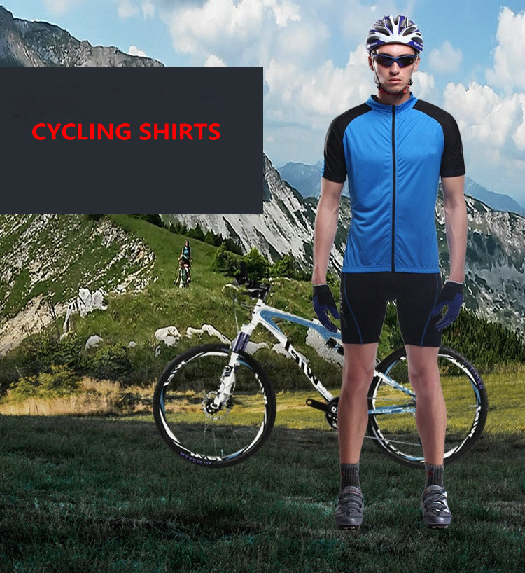 Factory Wholesale Moisture Wicking Cycling Jersey Bike Shirt Short Sleeves Rear Pocket Custom Breathable Quick Dry Biking Shirt