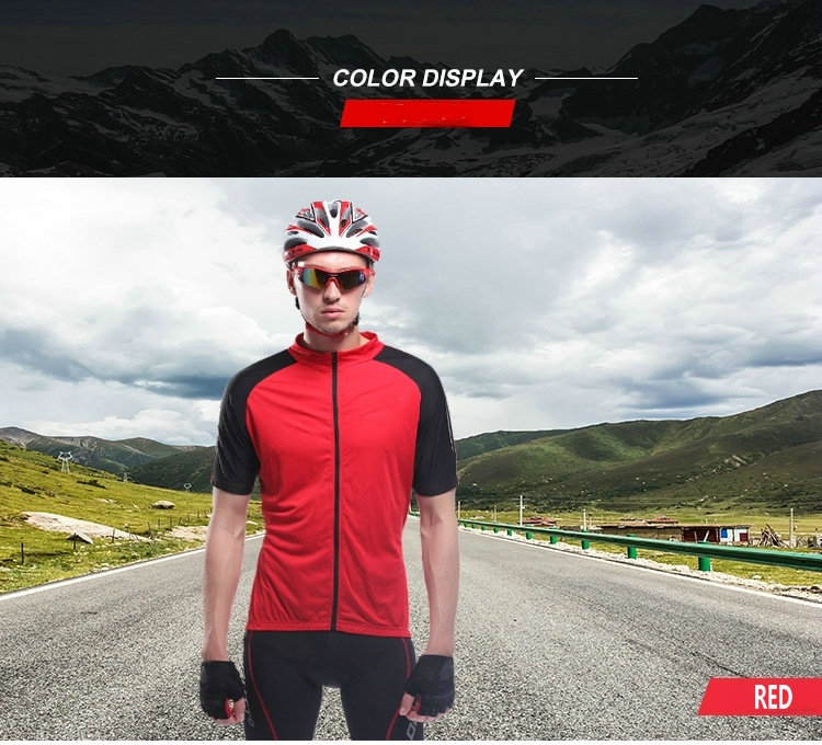 Factory Wholesale Moisture Wicking Cycling Jersey Bike Shirt Short Sleeves Rear Pocket Custom Breathable Quick Dry Biking Shirt