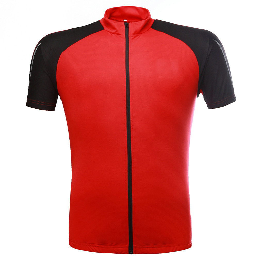 Factory Wholesale Moisture Wicking Cycling Jersey Bike Shirt Short Sleeves Rear Pocket Custom Breathable Quick Dry Biking Shirt