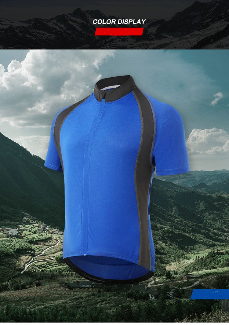 Wholesale Men's Short Sleeve Cycling Jersey Quick Dry Breathable Biking Shirt with Rear Pocket Customize Bike Jersey Bike Shirt