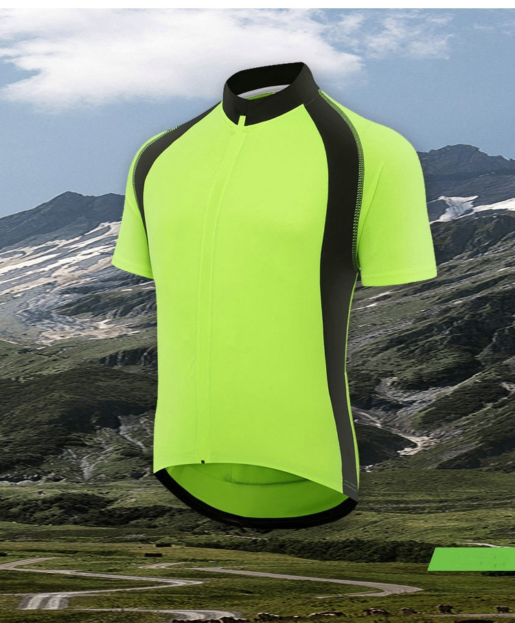 Wholesale Men's Short Sleeve Cycling Jersey Quick Dry Breathable Biking Shirt with Rear Pocket Customize Bike Jersey Bike Shirt