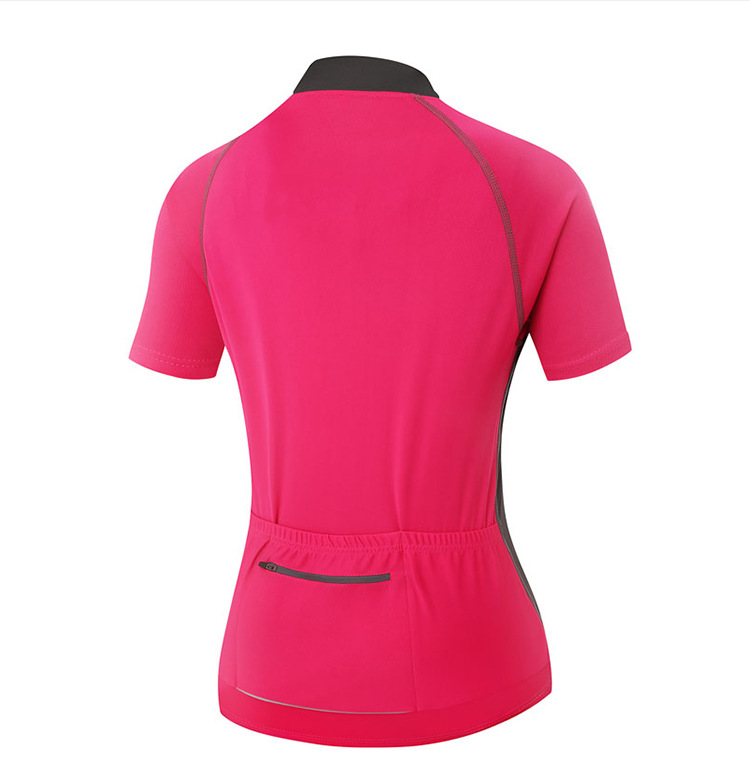 Factory Moisture Wicking Quick Dry Women Short Sleeves Cycling Jersey Bike Jersey Logo Customize Girls Cycling Shirt Bike Shirt
