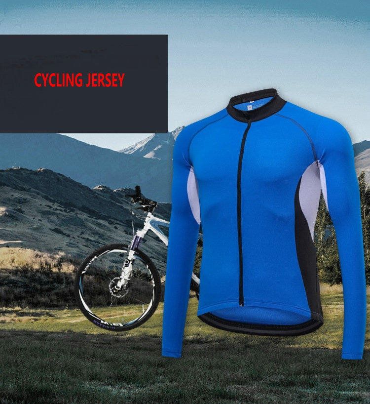 Factory Wholesale Men's Long Sleeve Cycling Jersey Customize Bike Jersey Moisture Wicking Quick Dry Bike Shirt Cycling Shirt