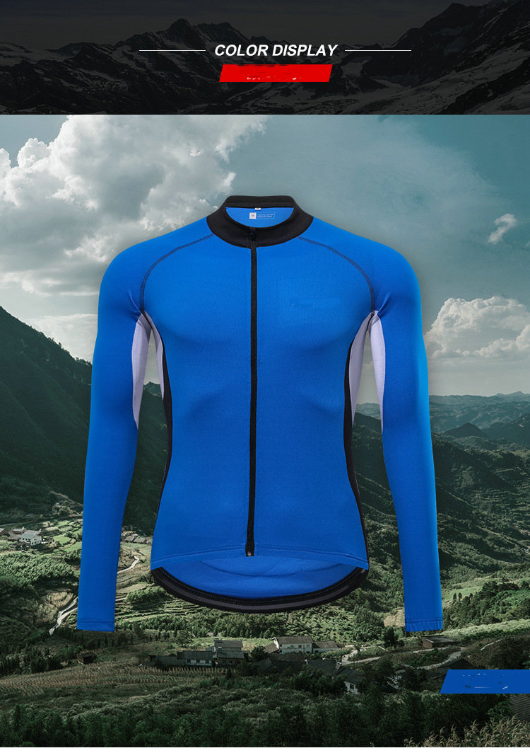 Factory Wholesale Men's Long Sleeve Cycling Jersey Customize Bike Jersey Moisture Wicking Quick Dry Bike Shirt Cycling Shirt