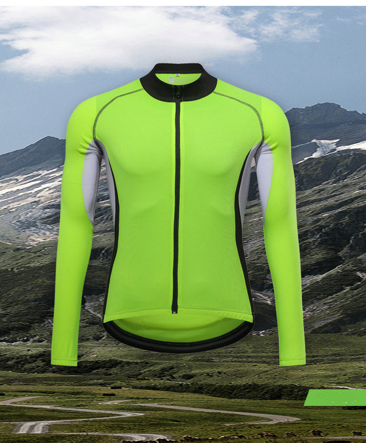 Factory Wholesale Men's Long Sleeve Cycling Jersey Customize Bike Jersey Moisture Wicking Quick Dry Bike Shirt Cycling Shirt