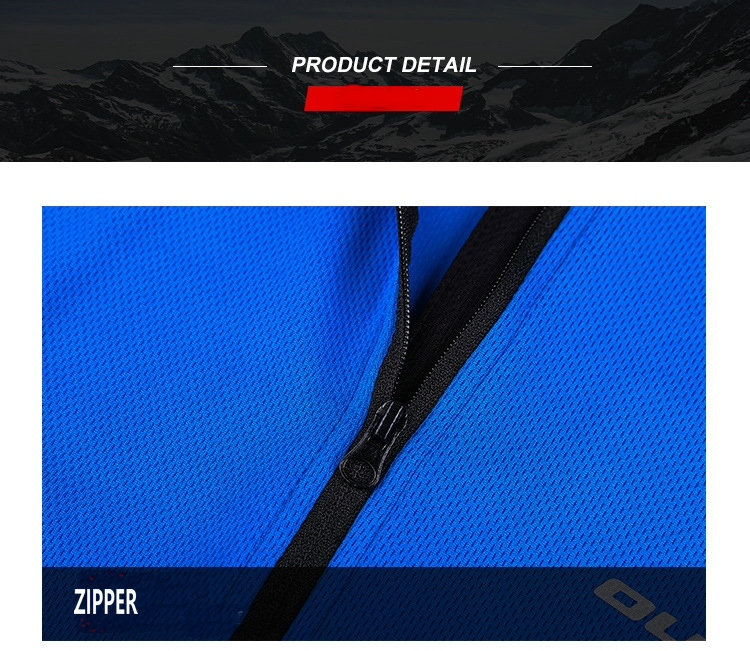 Factory Wholesale Men's Long Sleeve Cycling Jersey Customize Bike Jersey Moisture Wicking Quick Dry Bike Shirt Cycling Shirt