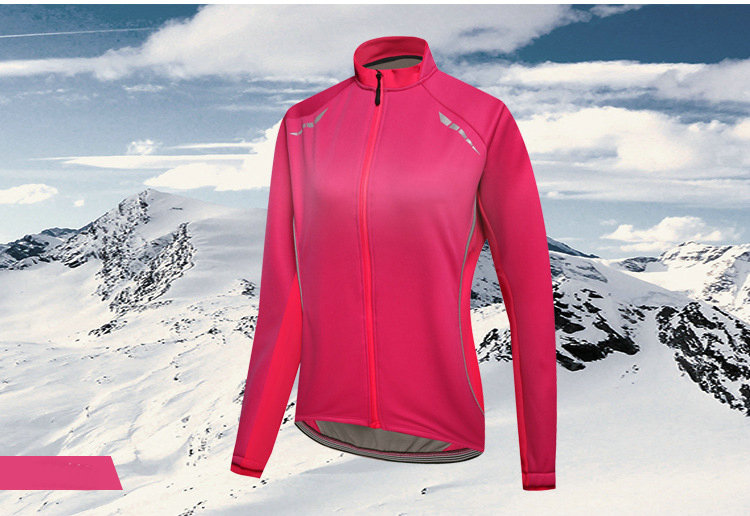 Factory Customize autumn winter fleece warm women cycling jersey waterproof warm bike jacket windproof women cycling jacket