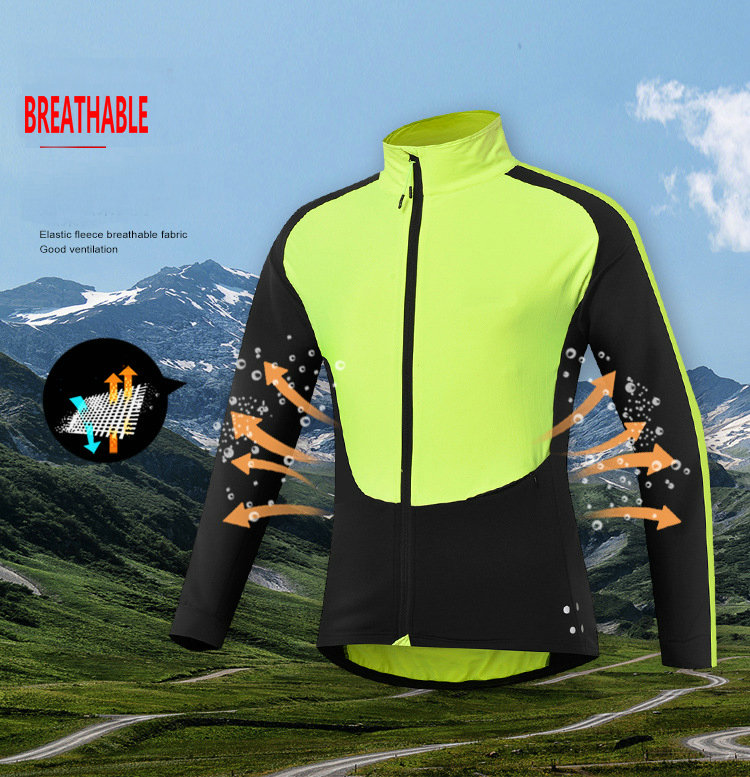 factory custom winter autumn fleece warm cycling jersey waterproof men bike jacket outdoor windproof cycling jacket customize