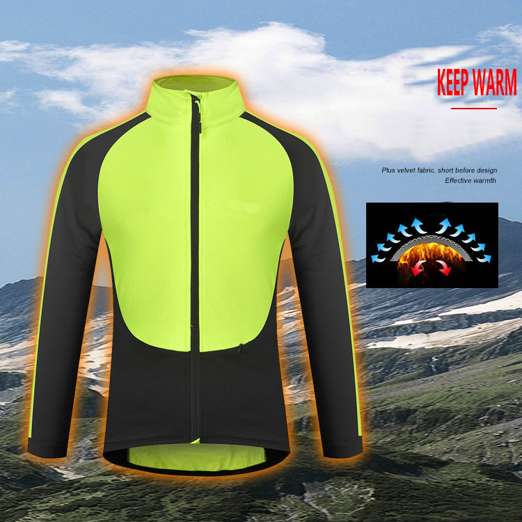 factory custom winter autumn fleece warm cycling jersey waterproof men bike jacket outdoor windproof cycling jacket customize