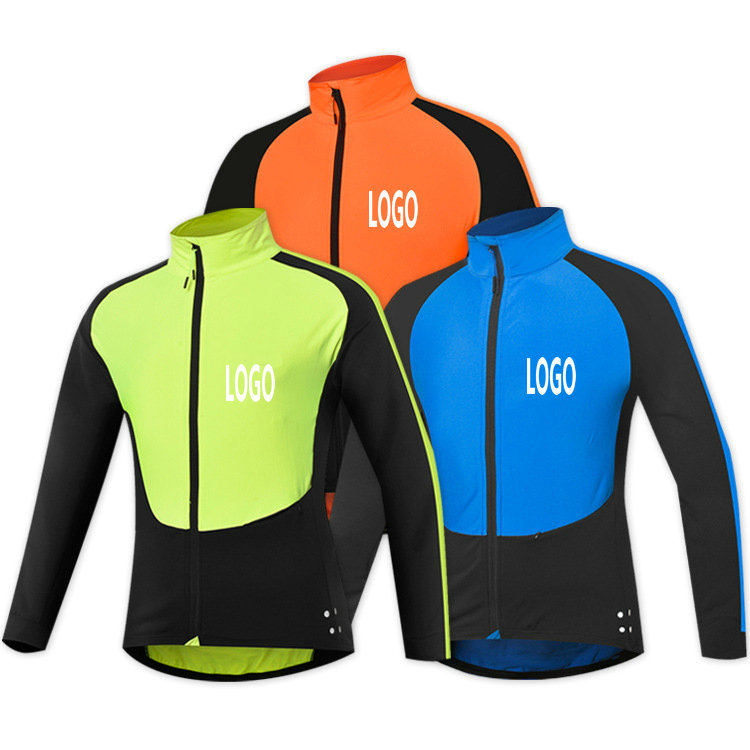 factory custom winter autumn fleece warm cycling jersey waterproof men bike jacket outdoor windproof cycling jacket customize