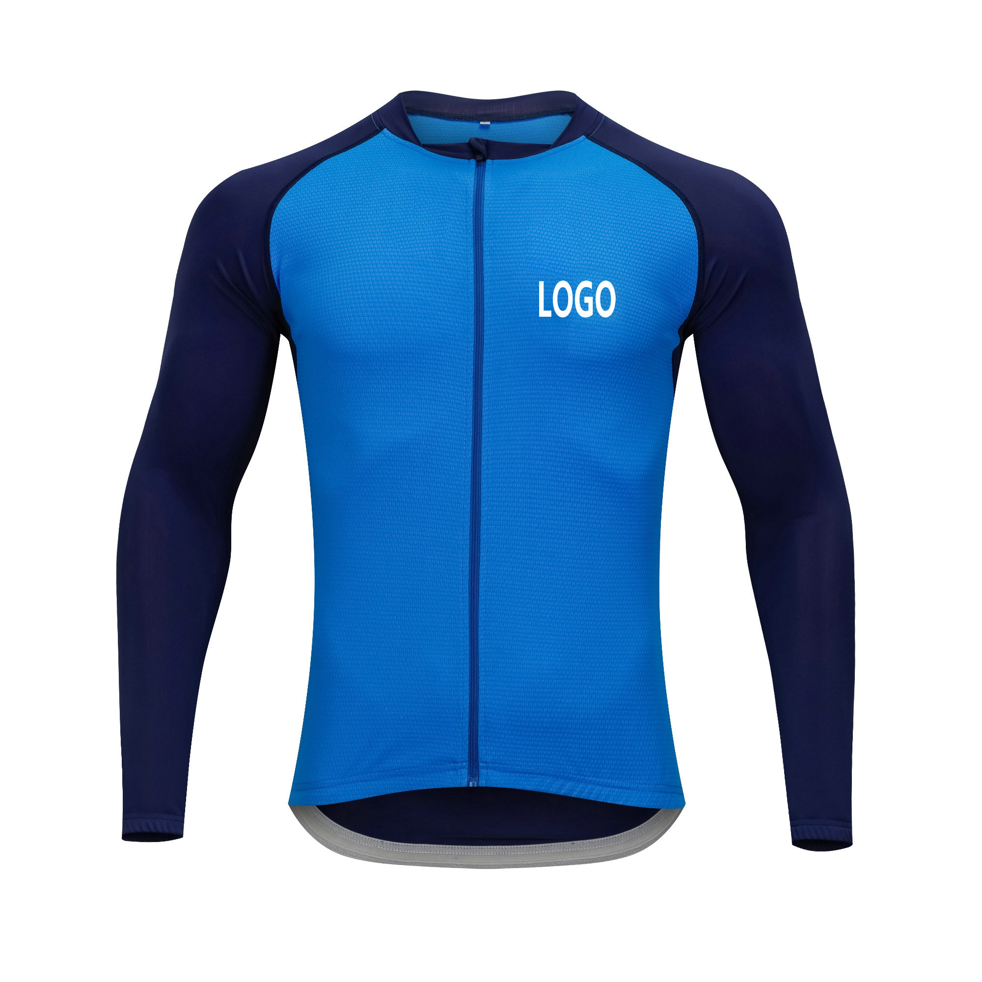Factory Wholesale Men's Long Sleeve Cycling Jersey Customize Bike Jersey Moisture Wicking Zipper Long Sleeves MTB Bike Shirt