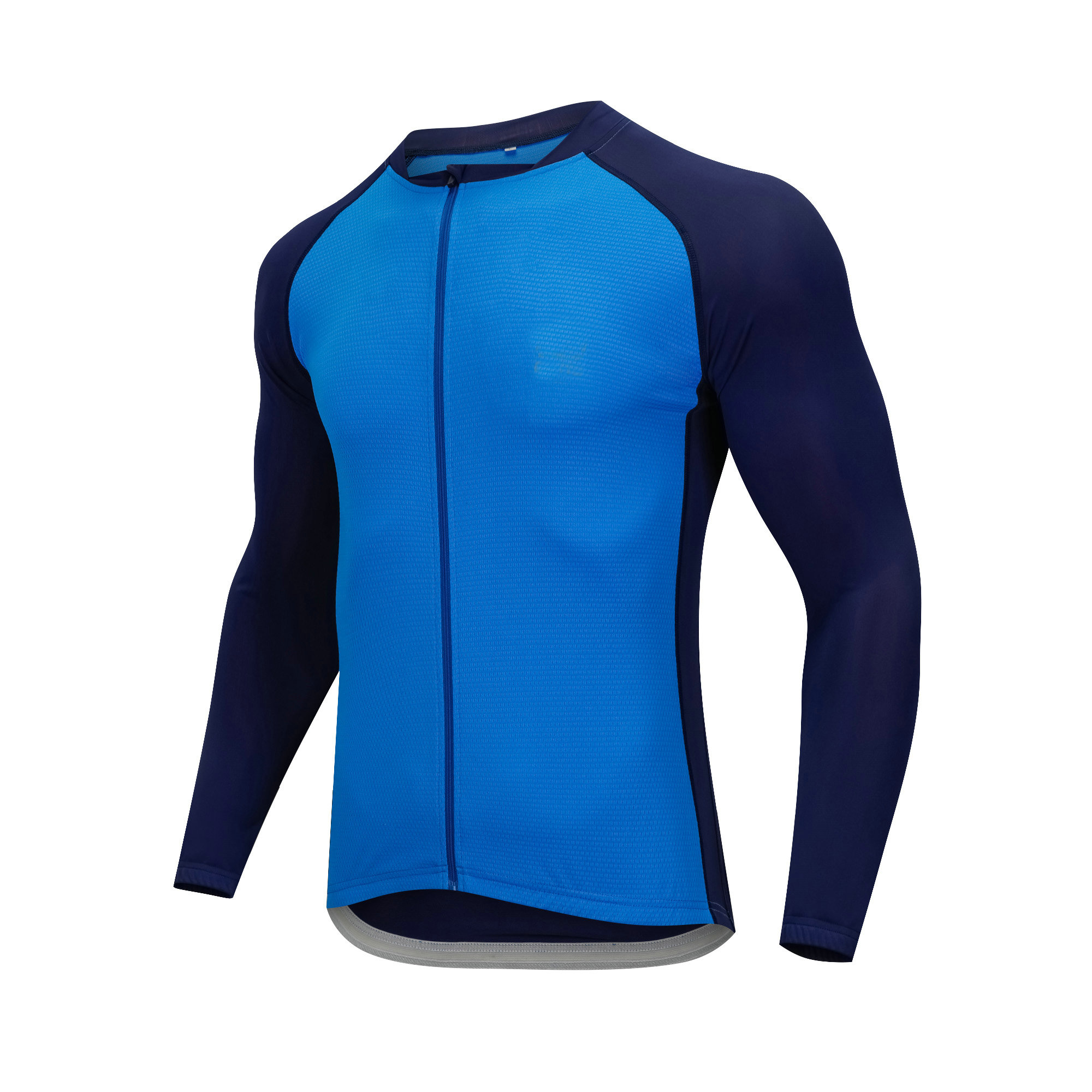 Factory Wholesale Men's Long Sleeve Cycling Jersey Customize Bike Jersey Moisture Wicking Zipper Long Sleeves MTB Bike Shirt