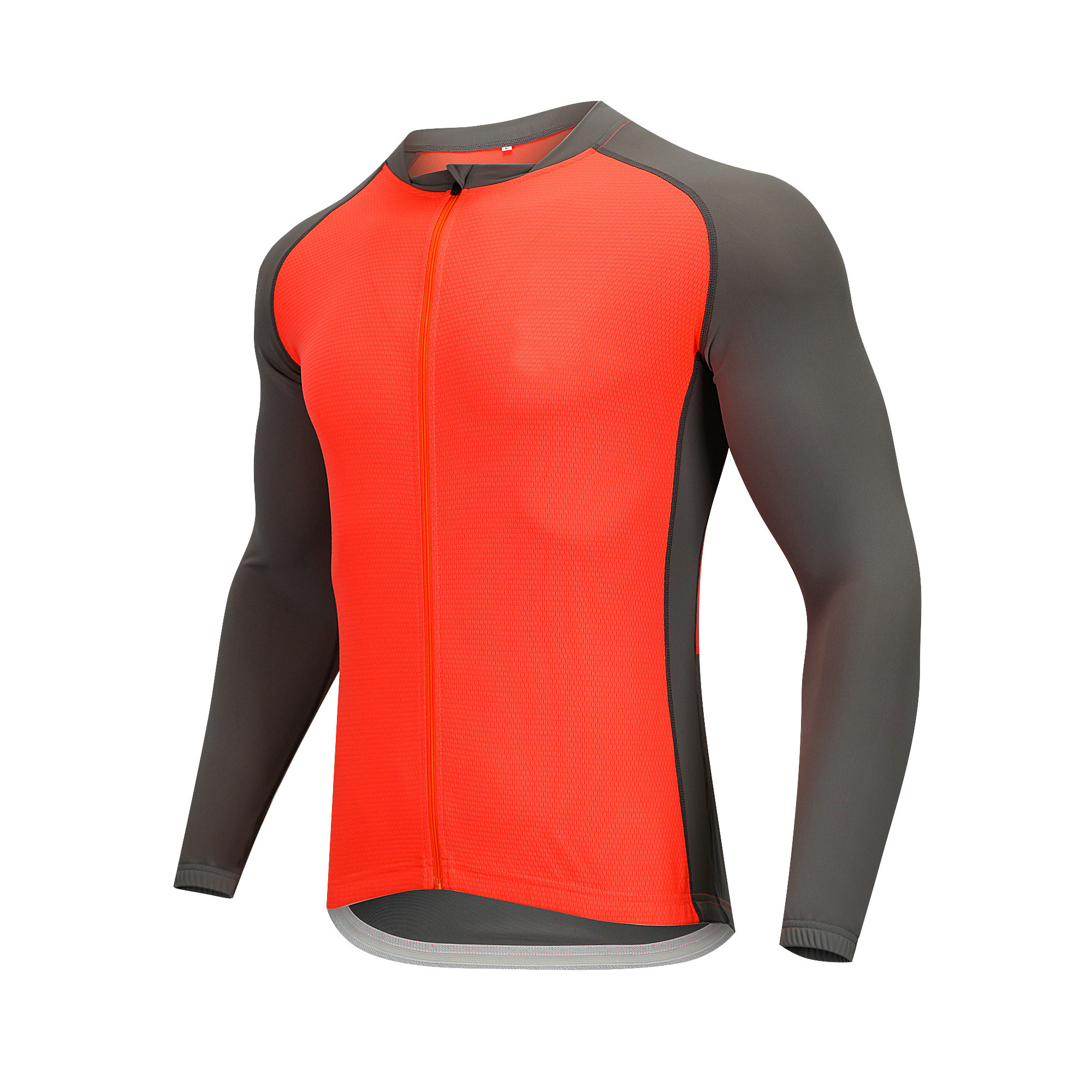 Factory Wholesale Men's Long Sleeve Cycling Jersey Customize Bike Jersey Moisture Wicking Zipper Long Sleeves MTB Bike Shirt