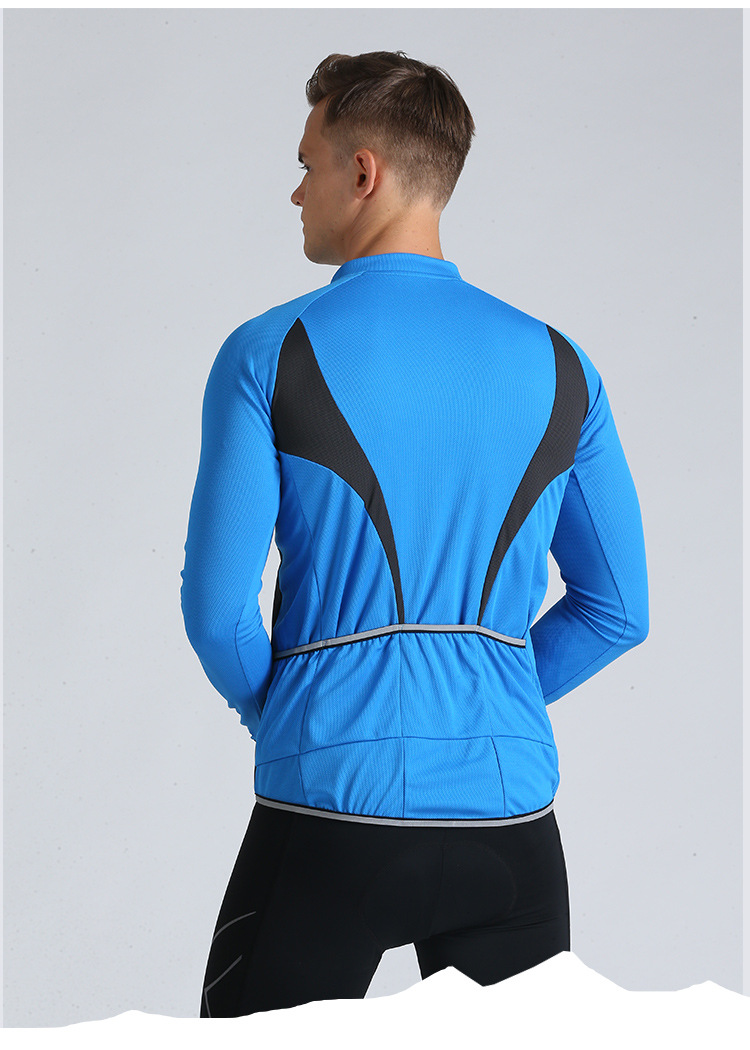 Factory Wholesale Men's Long Sleeve Cycling Jersey Customize Bike Jersey Moisture Wicking Quick Dry Bike Shirt Cycling Shirt