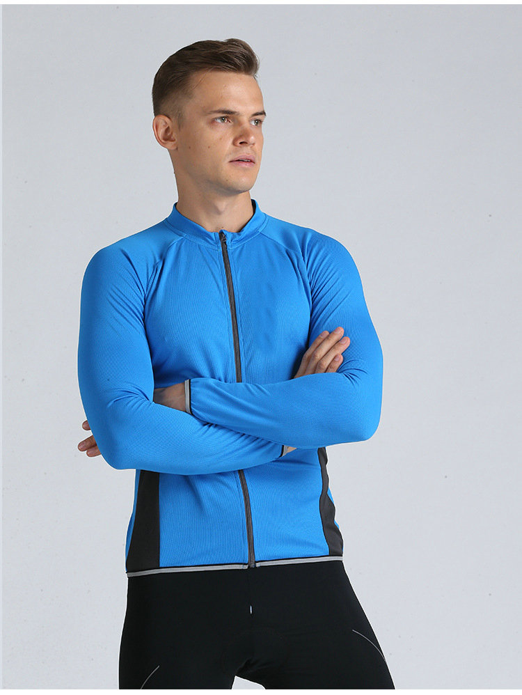 Factory Wholesale Men's Long Sleeve Cycling Jersey Customize Bike Jersey Moisture Wicking Quick Dry Bike Shirt Cycling Shirt