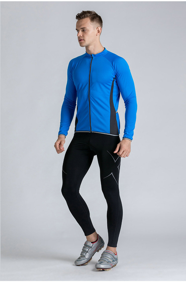 Factory Wholesale Men's Long Sleeve Cycling Jersey Customize Bike Jersey Moisture Wicking Quick Dry Bike Shirt Cycling Shirt