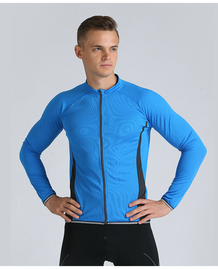 Factory Wholesale Men's Long Sleeve Cycling Jersey Customize Bike Jersey Moisture Wicking Quick Dry Bike Shirt Cycling Shirt