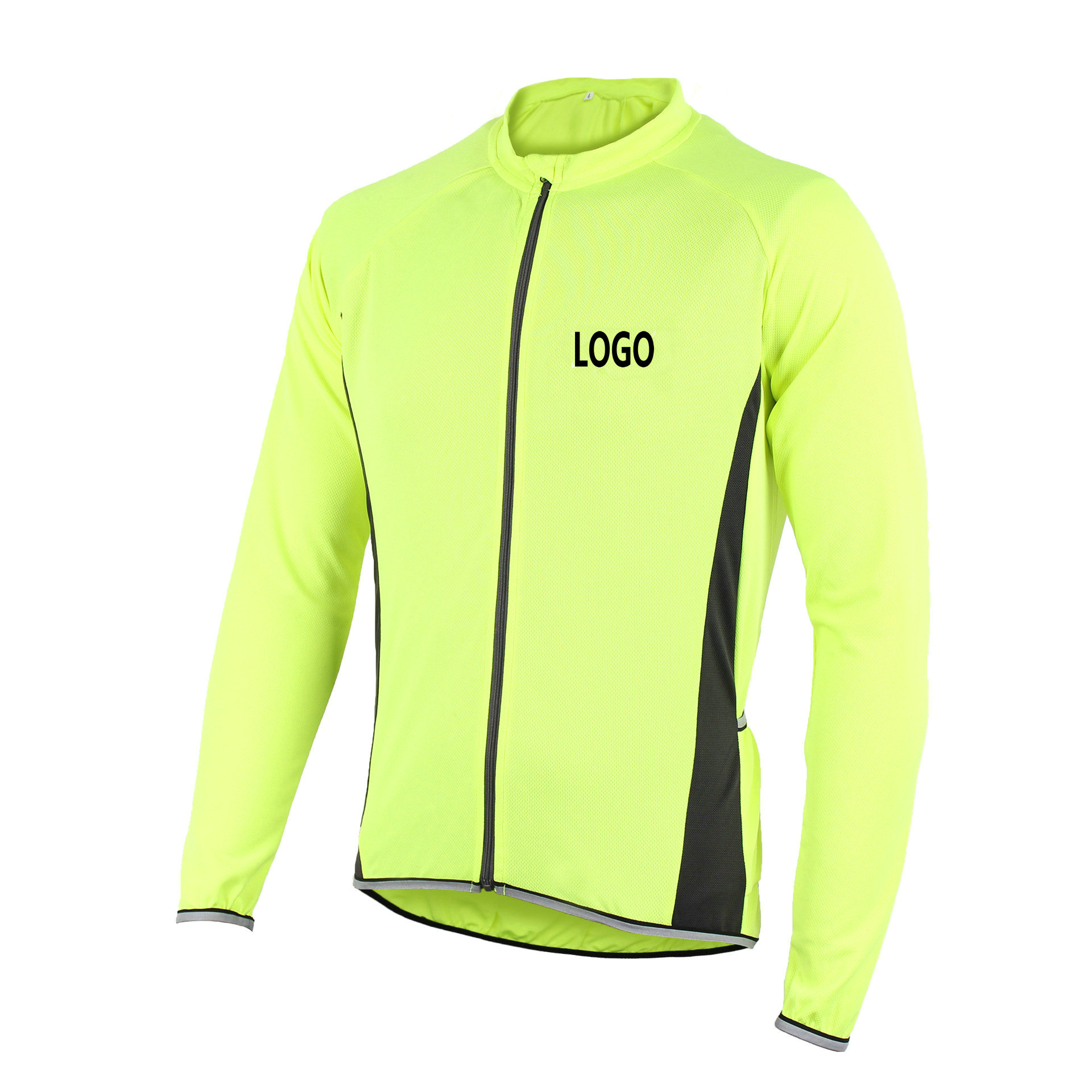 Factory Wholesale Men's Long Sleeve Cycling Jersey Customize Bike Jersey Moisture Wicking Quick Dry Bike Shirt Cycling Shirt