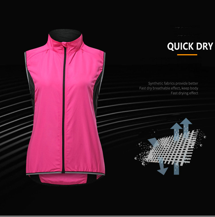 Factory wholesale women waterproof cycling vest windproof customize women cycling vest running hiking bike vest bike waistcoat