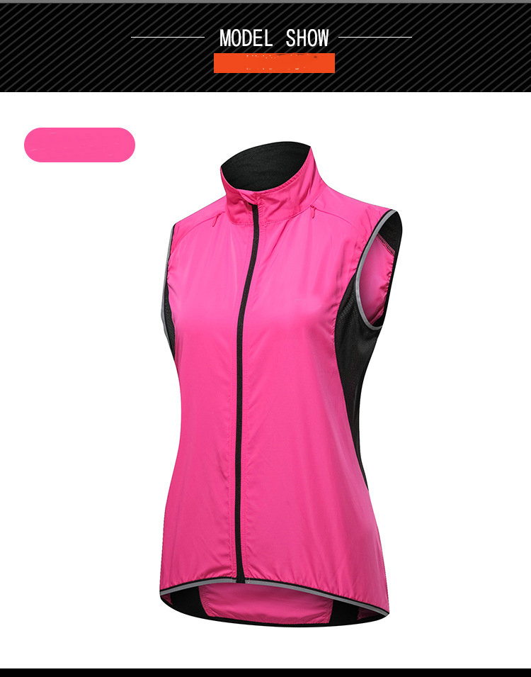Factory wholesale women waterproof cycling vest windproof customize women cycling vest running hiking bike vest bike waistcoat