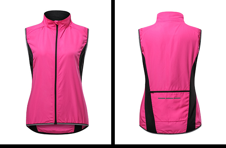 Factory wholesale women waterproof cycling vest windproof customize women cycling vest running hiking bike vest bike waistcoat