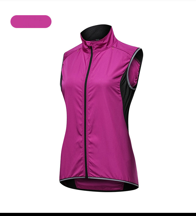 Factory wholesale women waterproof cycling vest windproof customize women cycling vest running hiking bike vest bike waistcoat