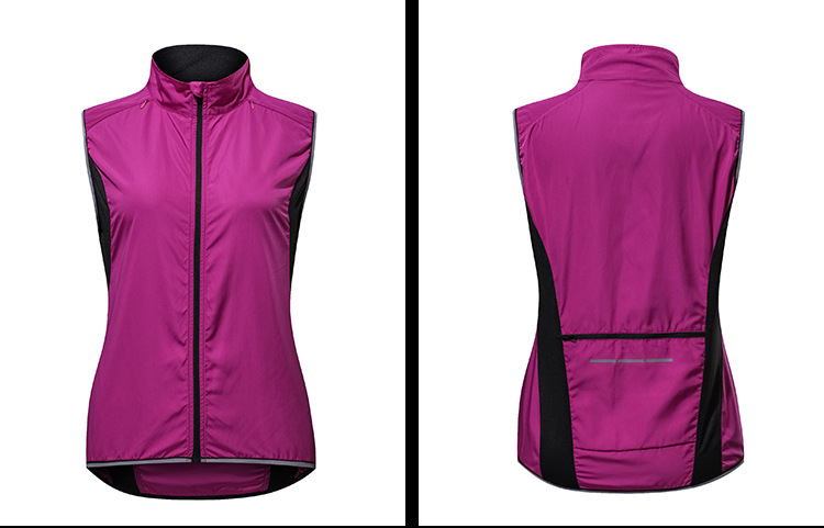 Factory wholesale women waterproof cycling vest windproof customize women cycling vest running hiking bike vest bike waistcoat